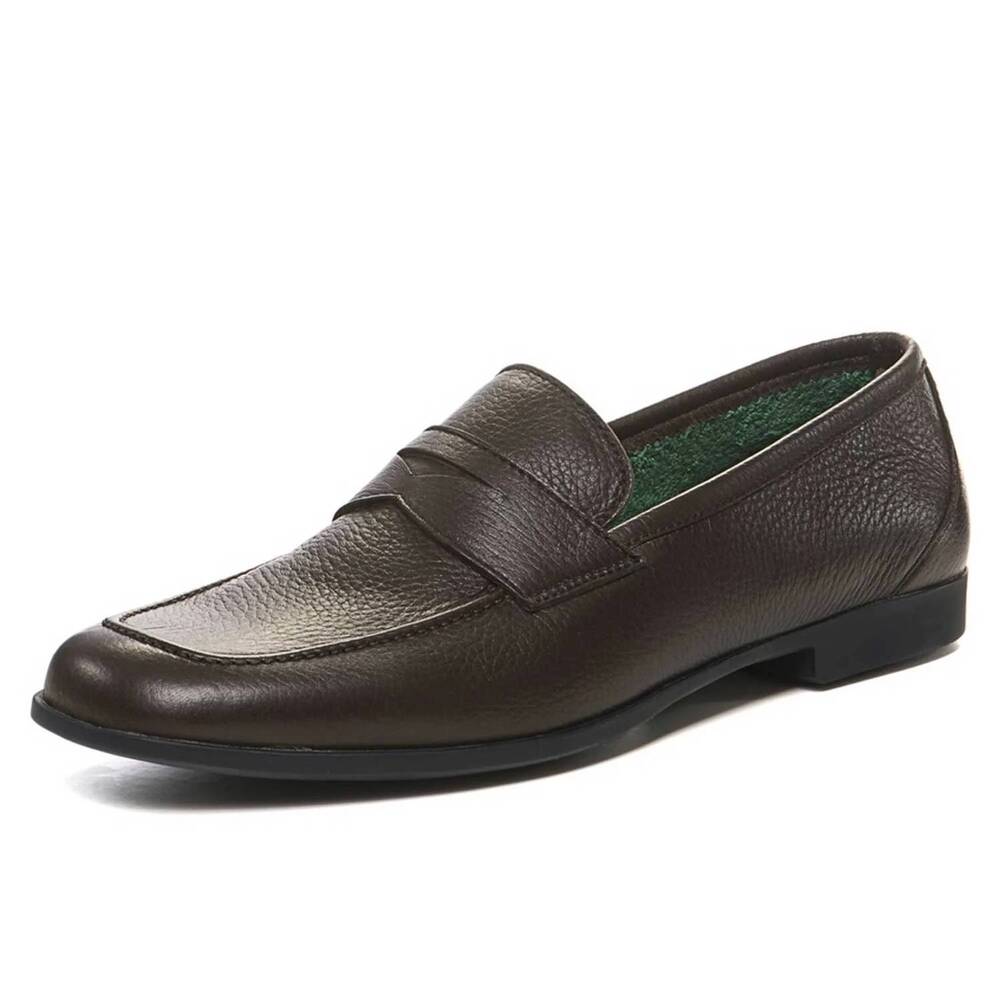 NEW FRATELLI ROSSETTI men's portofino yacht penny loafers in brown